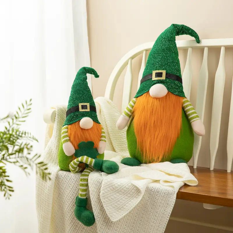 Glitzhome Patriotic /Americana Fabric Gnome Shelf Sitter Holiday Decor