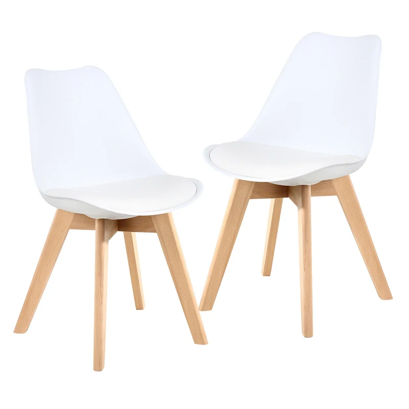 Dining Chairs Wooden Desk Chairs No Wheels Set of 2