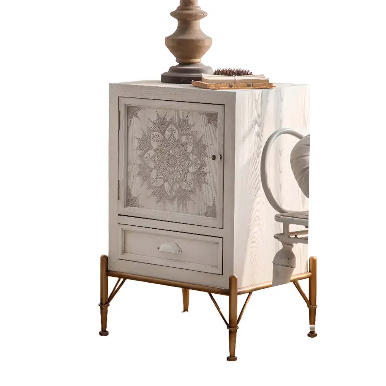 Rustic Wooden Free-standing Storage Cabinet for Living Room