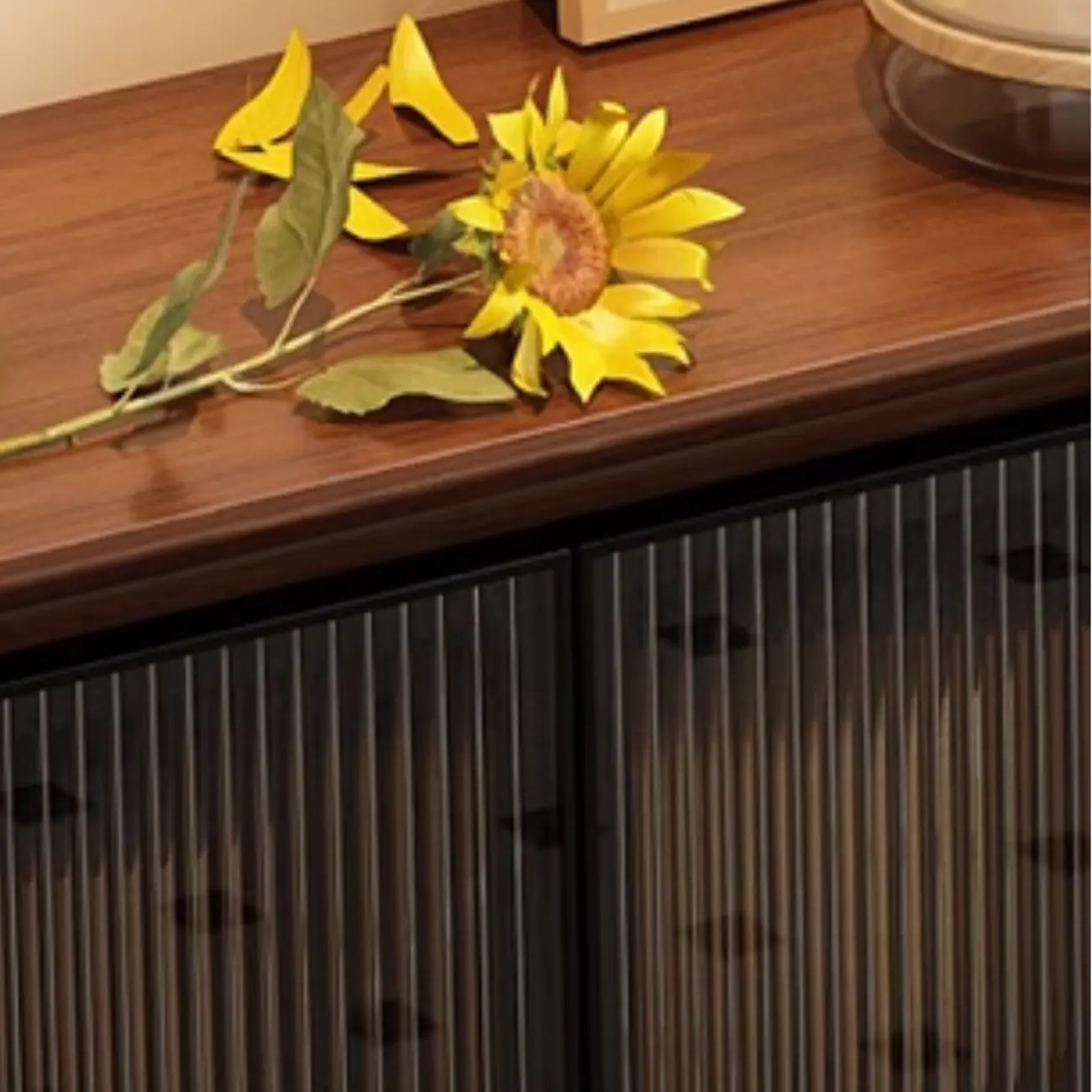 Casual Espresso Wood Sideboard with Drawers
