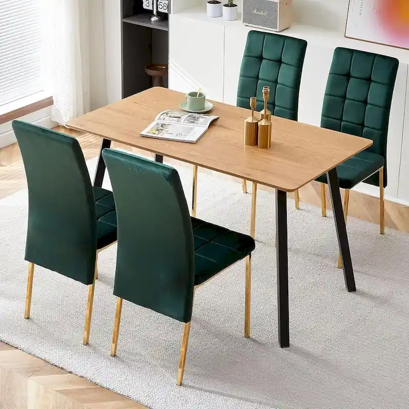 Howtai Upholstered Velvet Dining Chair High Back