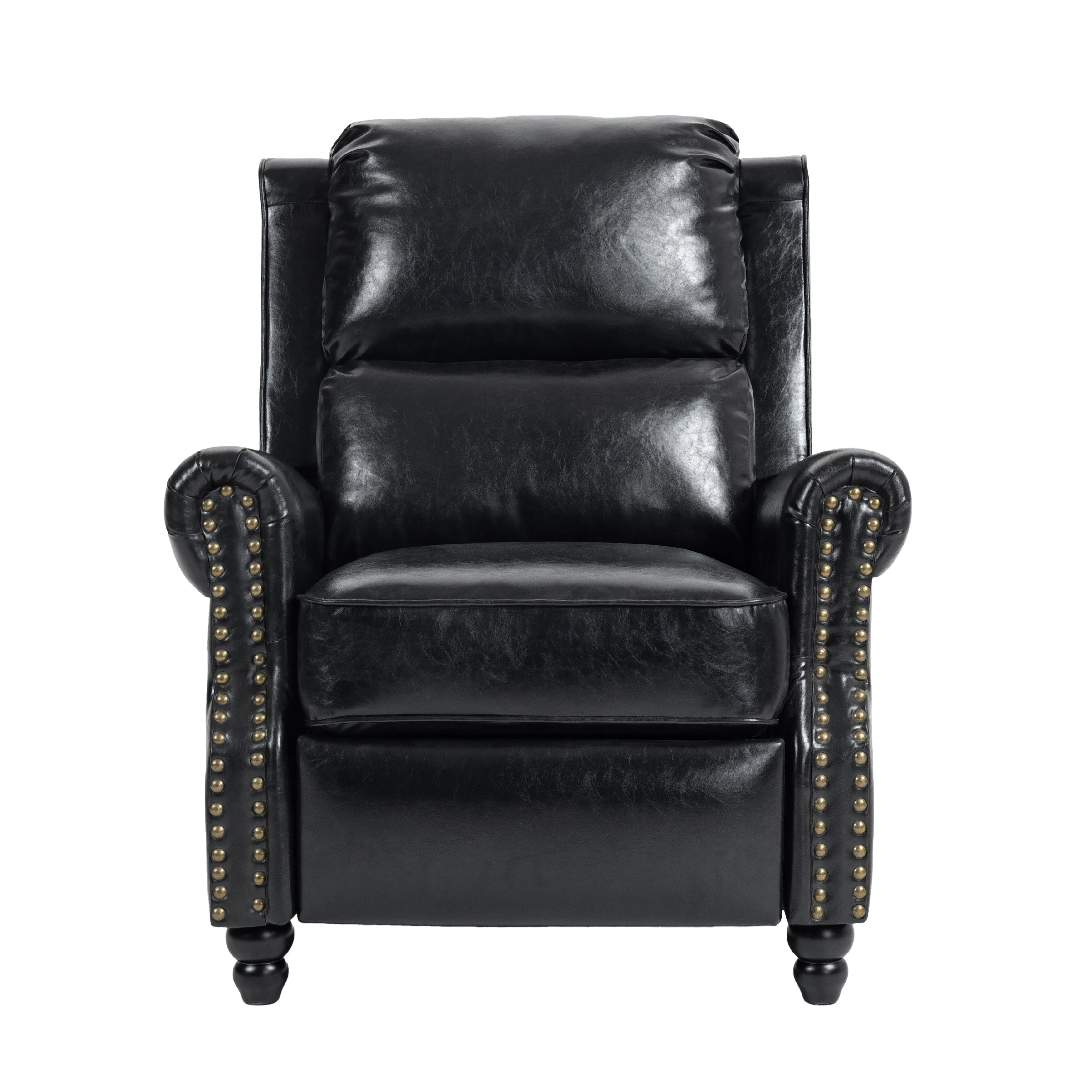 Manual Pushback Recliner Chairs with Nailhead Trim