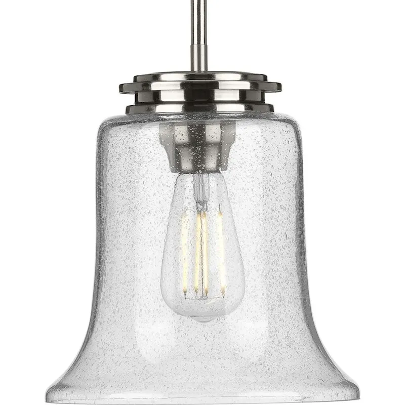 Winslett Collection Brushed Nickel One-Light Mini-Pendant - 13.000  x 6.600  x 6.600