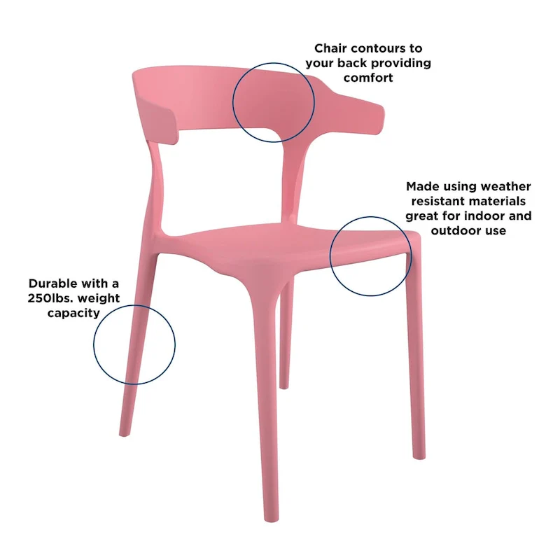 The Novogratz Poolside Felix Stackable Dining Chairs