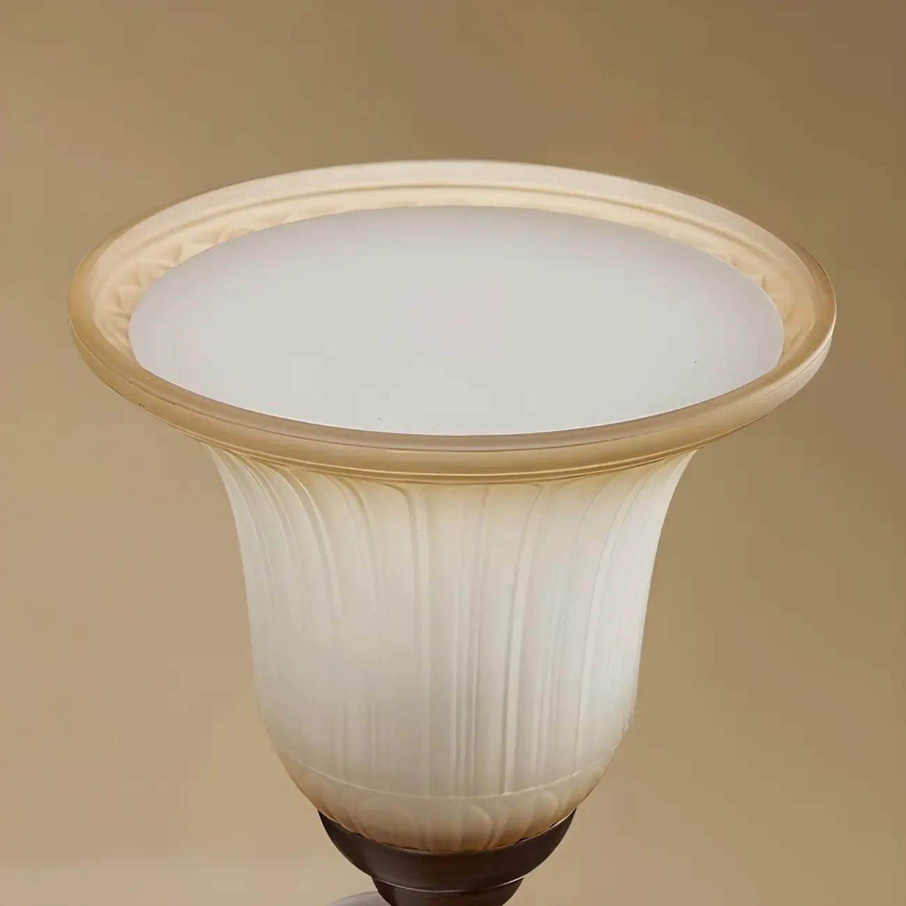 Modern Metal LED Wall Sconce Fixture with Glass Shade