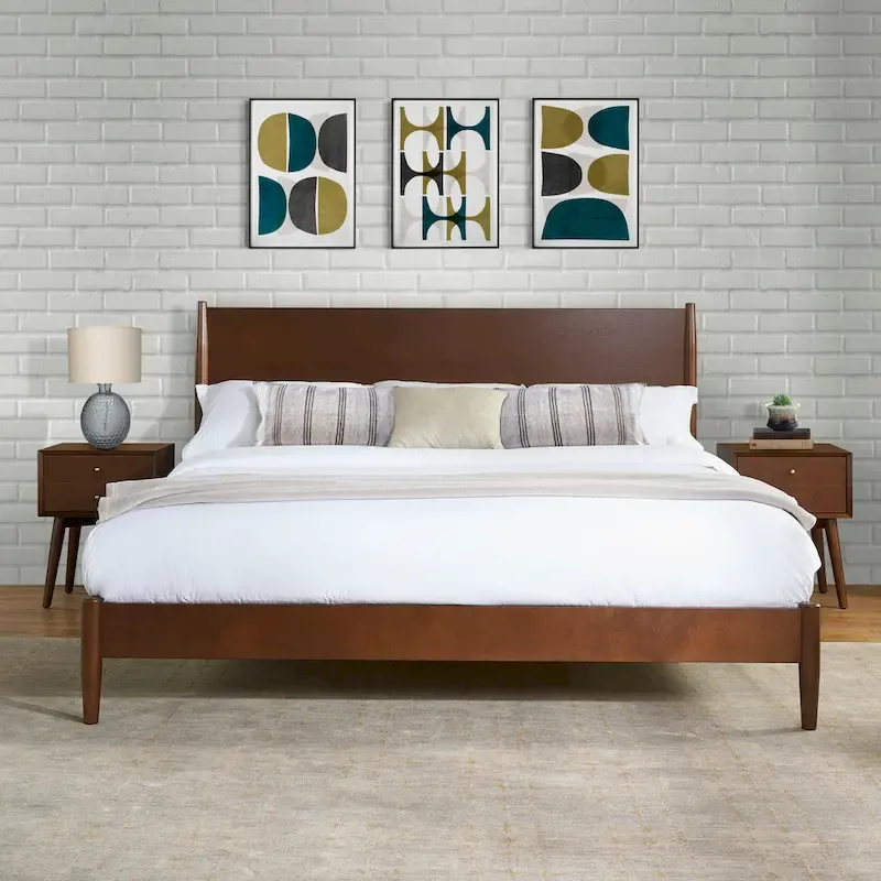 Crosley Landon King Bedset In Mahogany