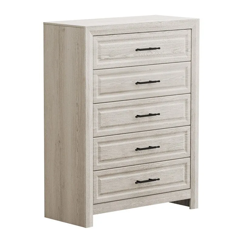 Elegant MDF 5-Drawer Dresser with Wood-Like Finish
