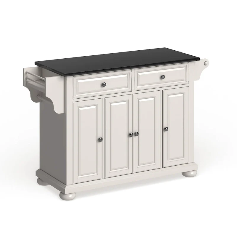 Crosley Alexandria Granite Top Full Size Kitchen Island/Cart - 18  d x 51.5  w x 34  h