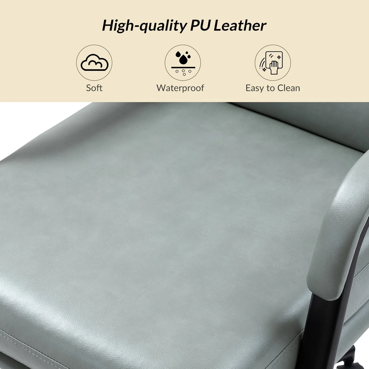 Joseph Modern Task Faux Leather Chair with Tilt Lock and Center Tilt by HULALA HOME