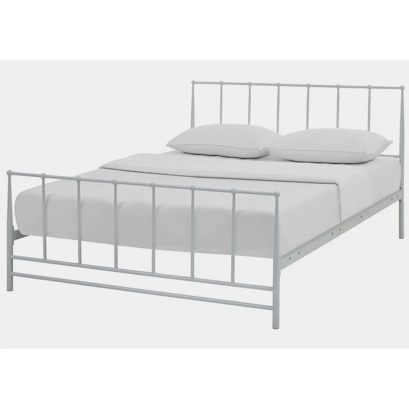 Freeport White King Size Metal Bed Frame