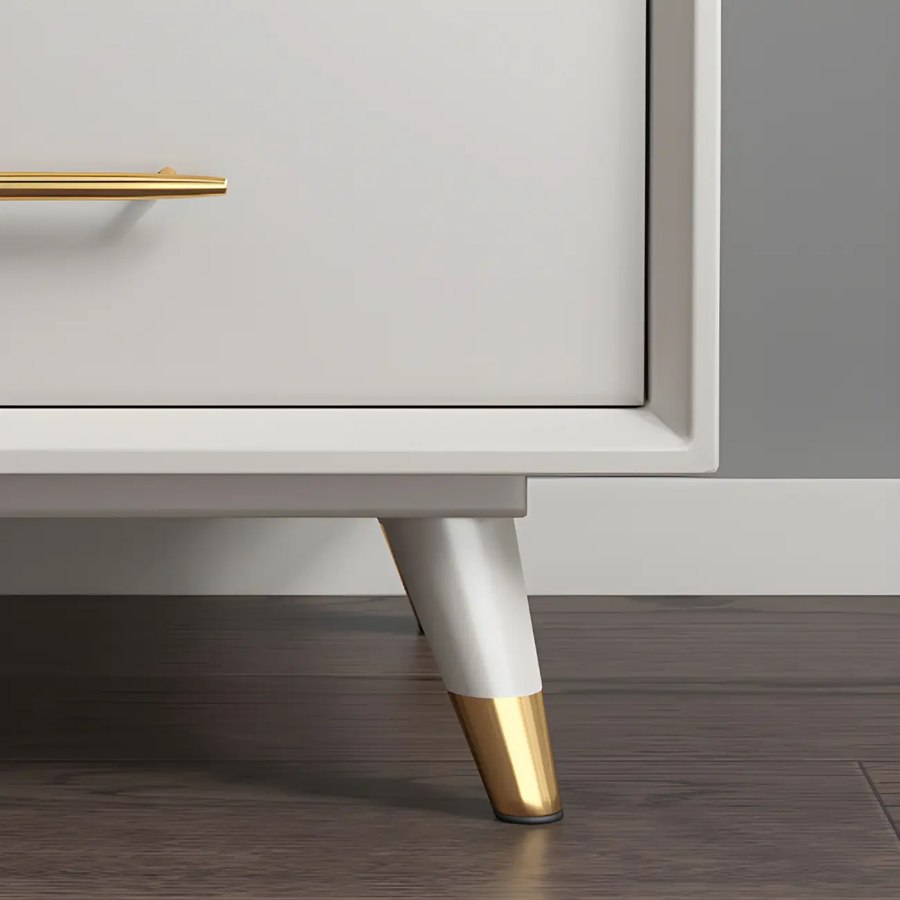 Glam Birch Wood Buffet Table with Multi-Drawers