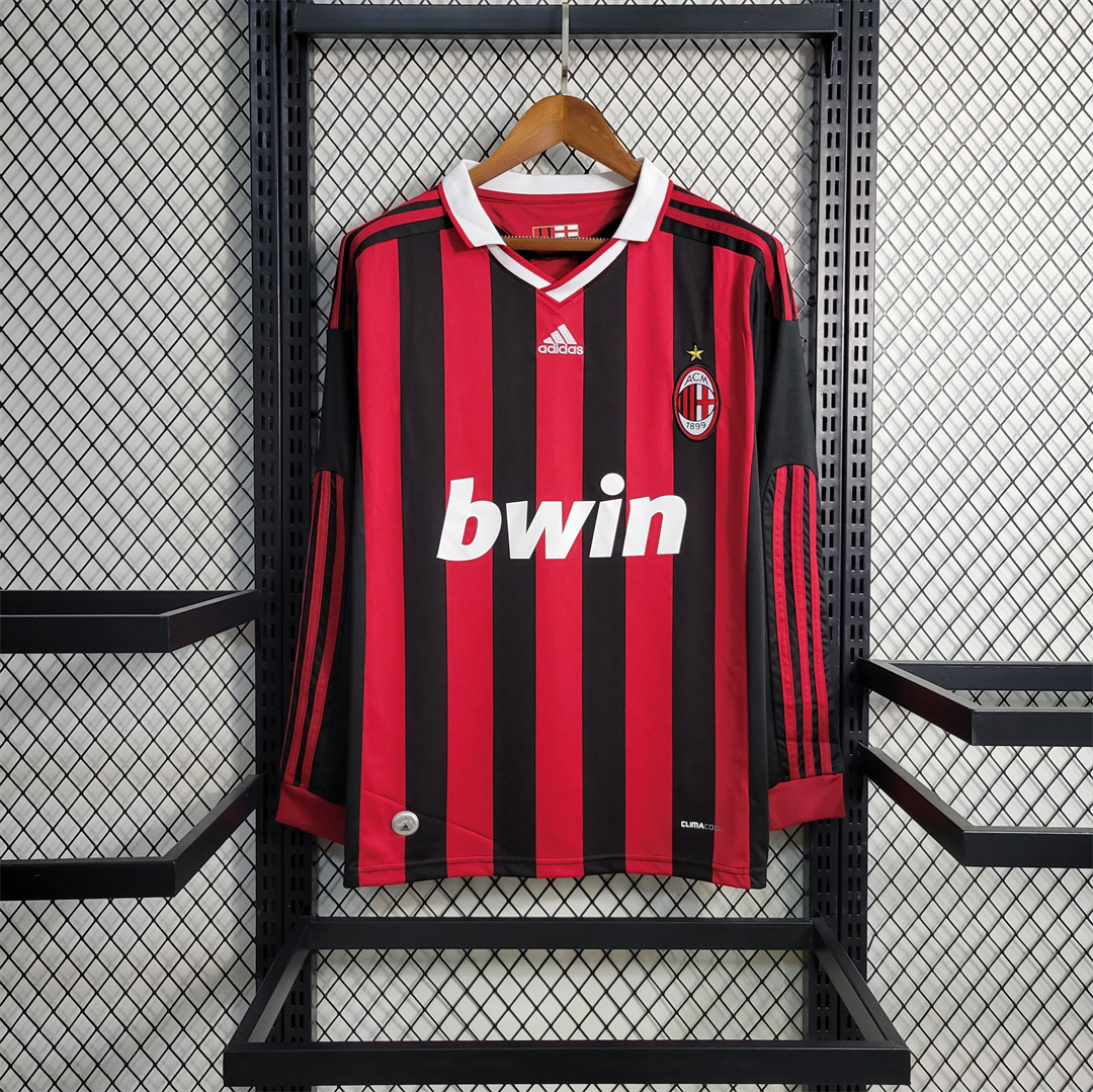 Maillot Retro AC Milan domicile manches longues 2009/10