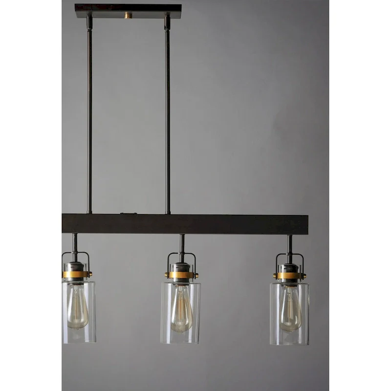 Magnolia 4-Light Linear Pendant - bronze / gold