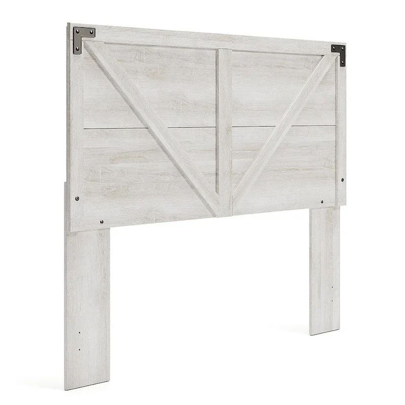 Signature Design by Ashley Shawburn Whitewashed Crossbuck Panel Headboard