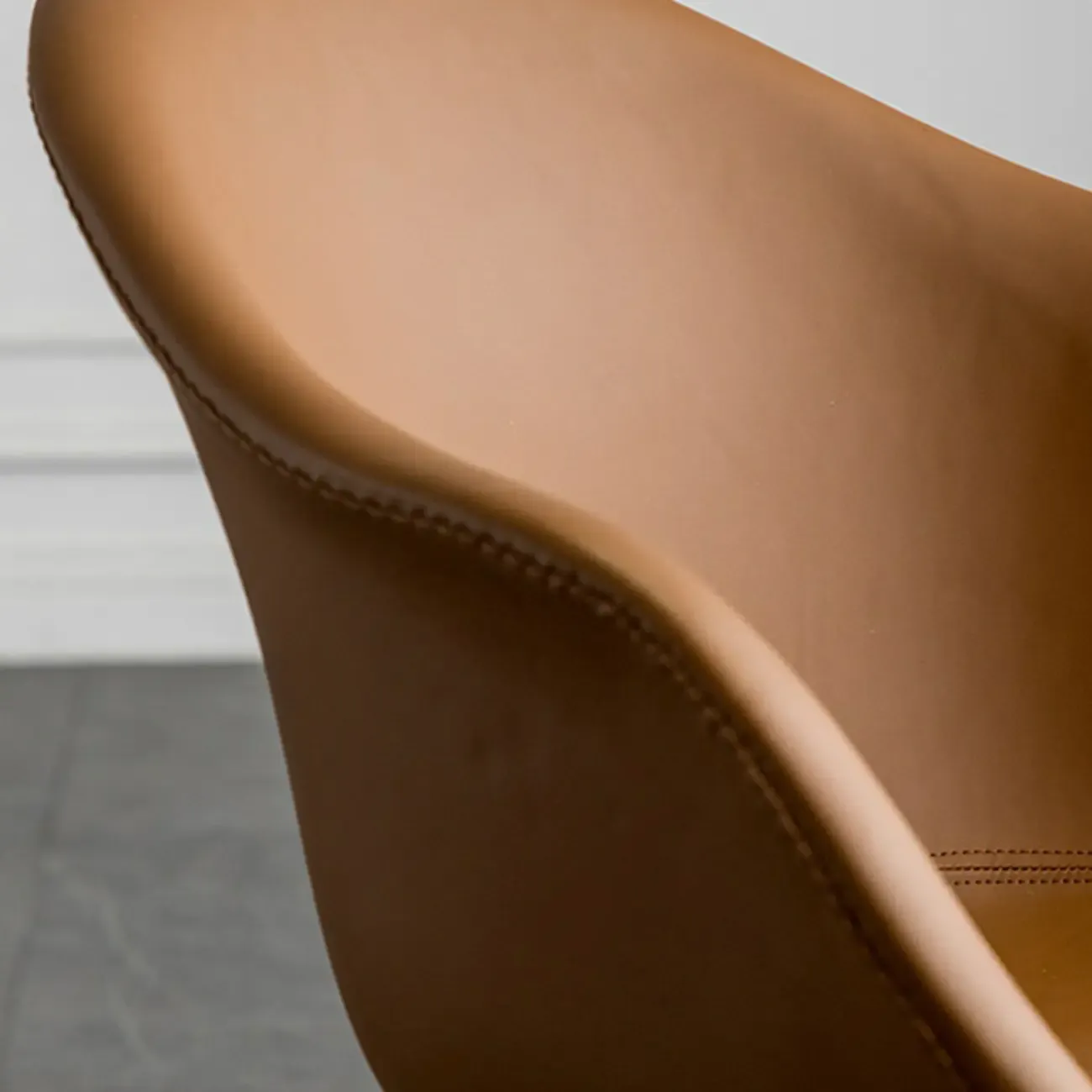 Simple Brown Adjustable Swivel Office Chair