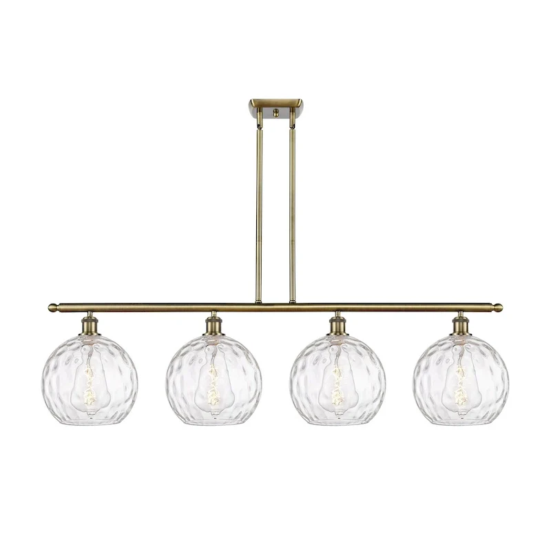 Innovations Lighting Athens Water Glass - 4 Light 48  Island Light