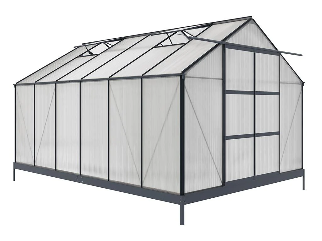 Serre Jardin Polycarbonate - Gris anthracite