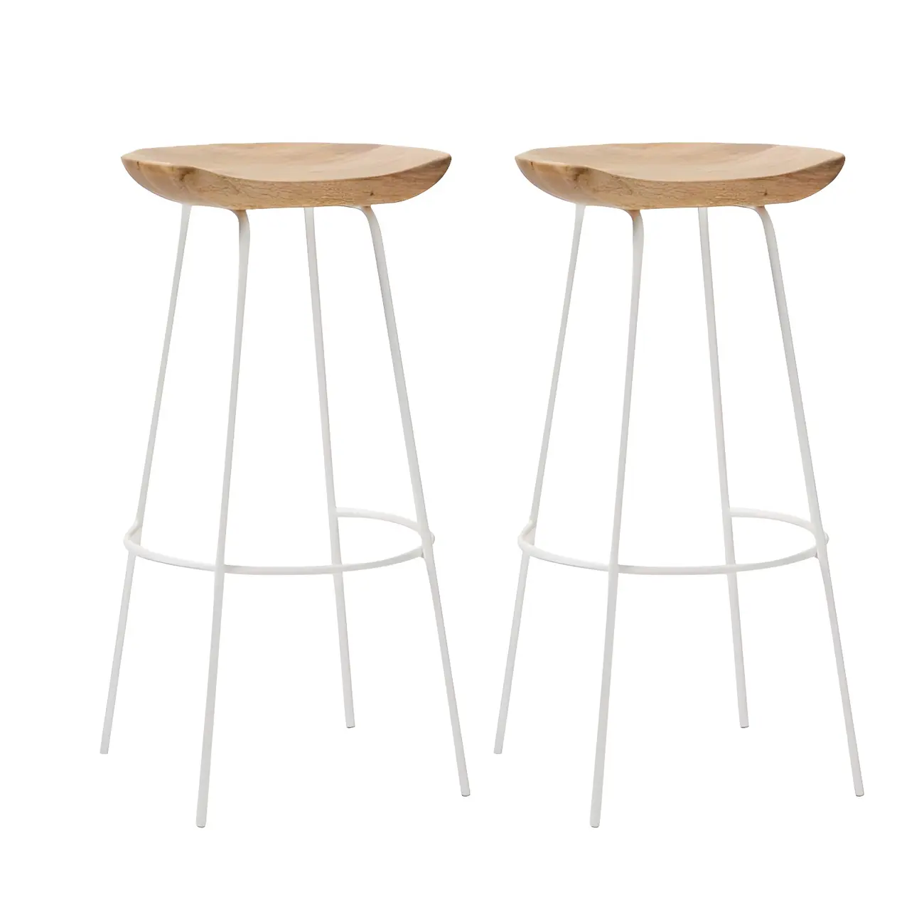 Modern Solid Wood Counter Height Bar Stools