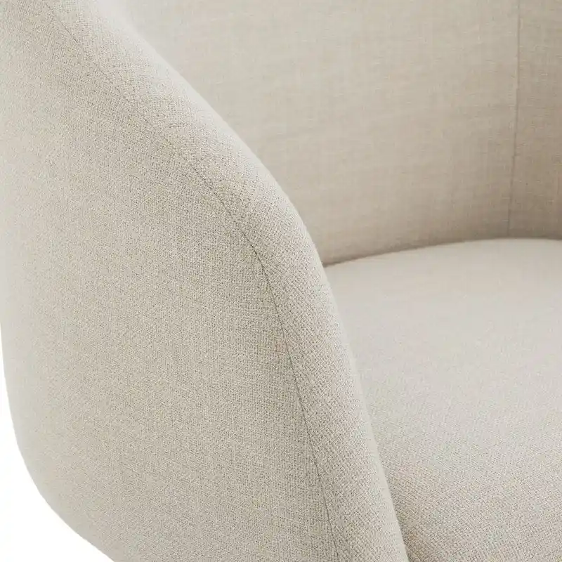 Evie Modern Upholstered Fabric Swivel Dining Chair