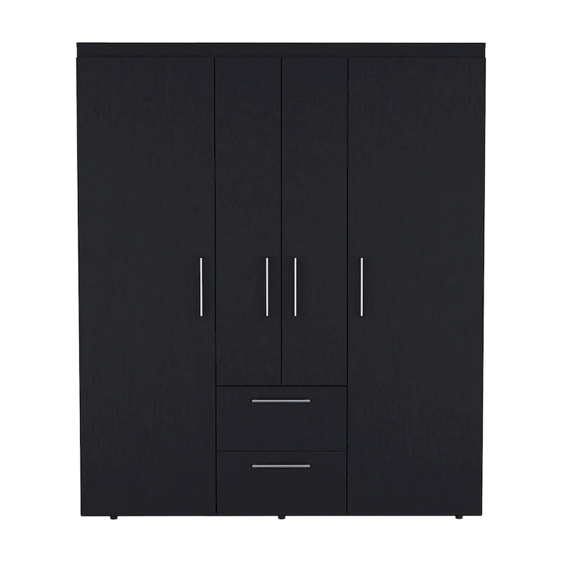 Bariloche Armoire with Hanging Rods, Shelves, 2 Drawers