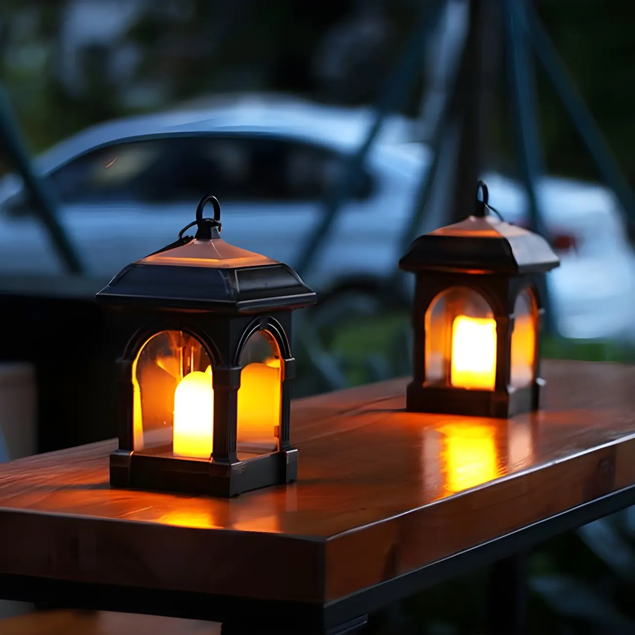 Vintage Black LED Outdoor Table Light