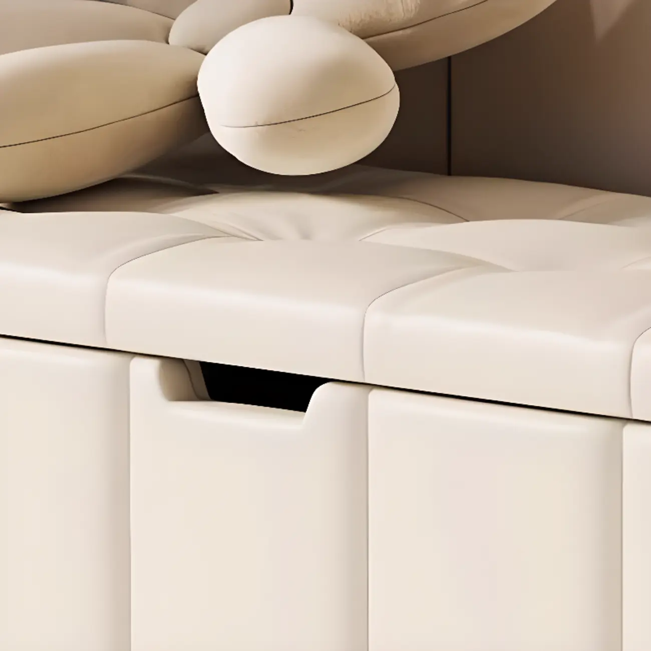 Adjustable Shelves Drop Front Wood Cushioned Shoe Bench