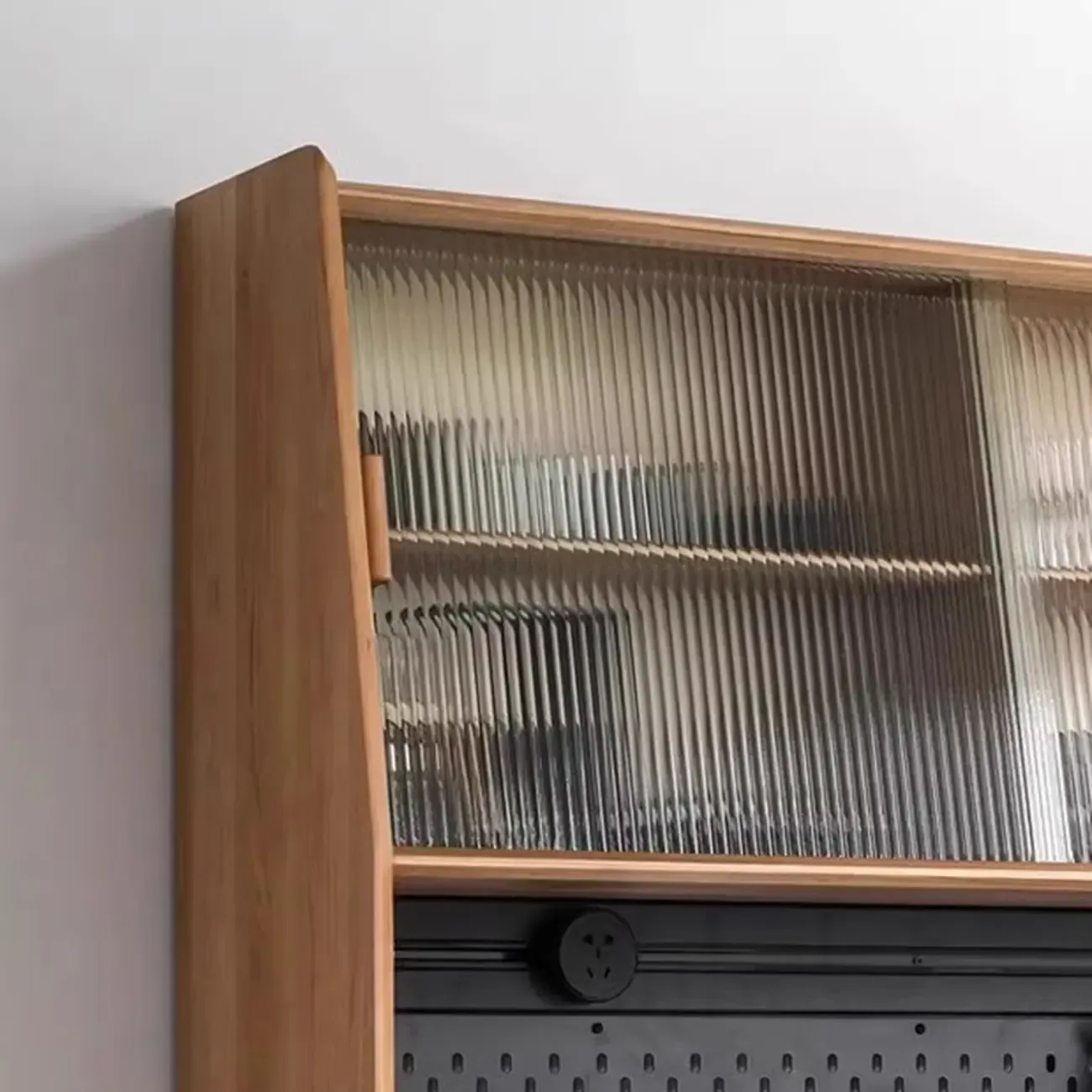 Modern Natural Wood Buffet Cabinet with Cabinets