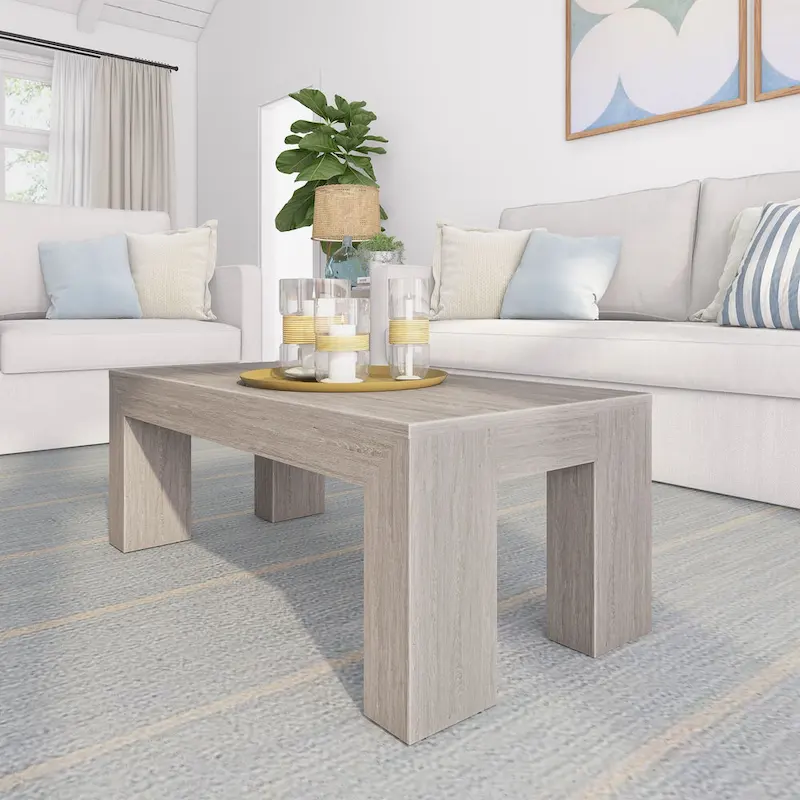 Plank and Beam Modern Rectangular Coffee Table - 40 x 20
