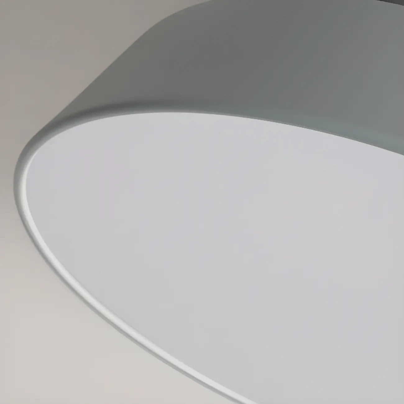 Modern Metal Drum Dimmable Semi Flush LED Ceiling Light