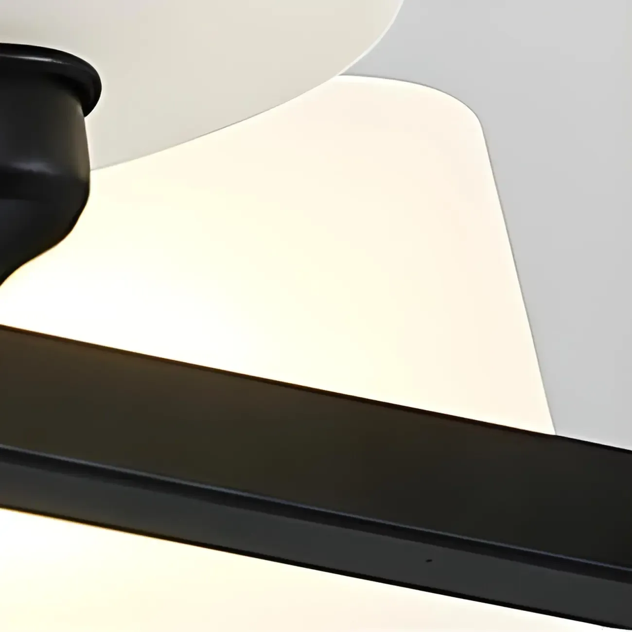 Modern Metal Cylinder Frosted Glass Semi Flush Ceiling Light