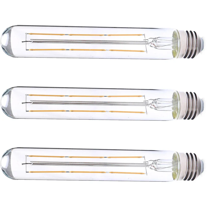 Artiva 10W, Dimmable T10 LED Light Bulb E26 Tubular, 3000K (Set of 3) - CLEAR