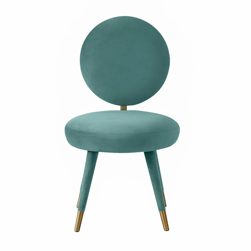 Kylie Oval-back Armless Velvet Dining Chair