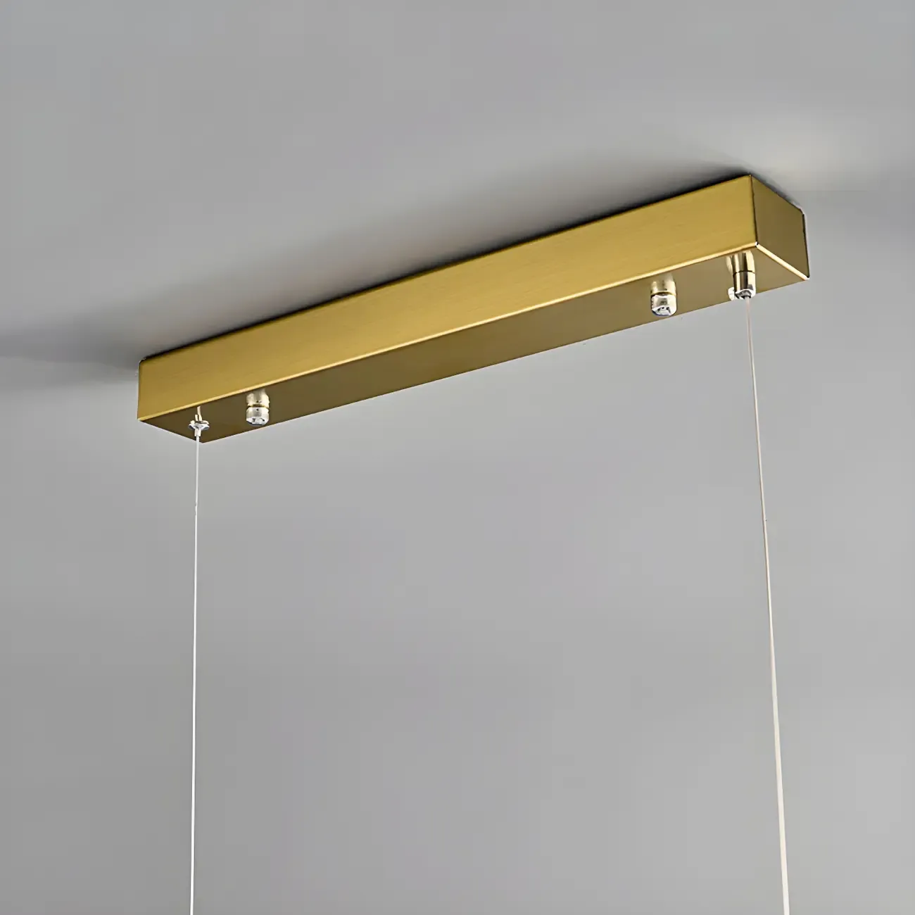 Modern Gold Metal Rectangle Kitchen Island Pendant Light