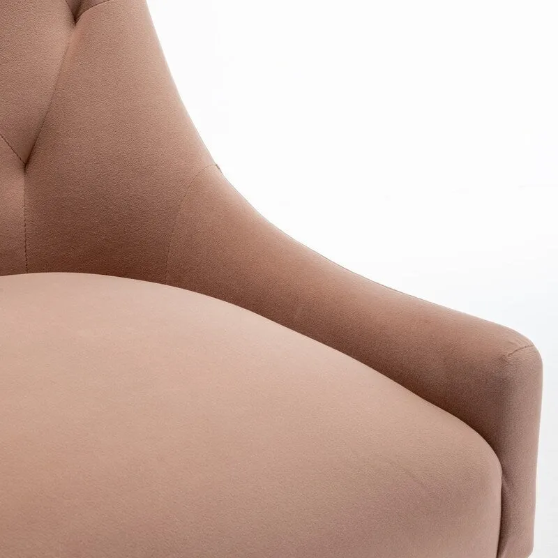 Modern Dining Chairs Set of 2, Upholstered Accent Chair Tufted Back Armless Chair with Back Pull