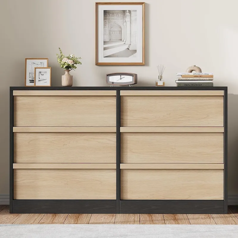 6 Drawer Dresser for Bedroom, Modern Dresser Organizer Storage Chest