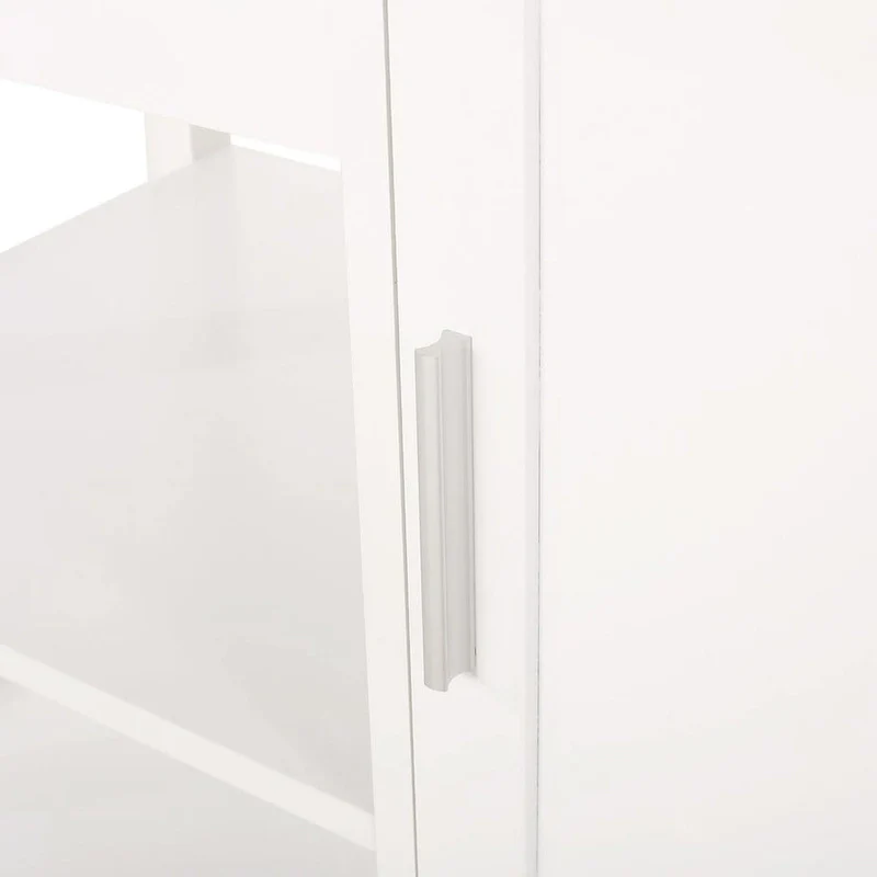 Modern Wooden Kitchen Cart with Wheels Drawer and Cabinet by Christopher Knight Home