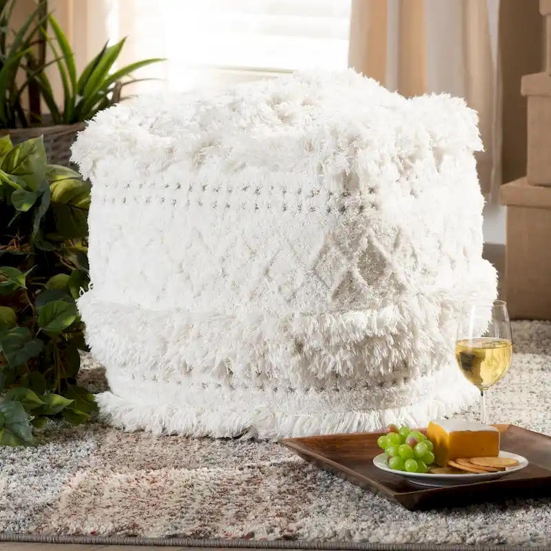 The Curated Nomad Koroh Moroccan Pouf Ottoman