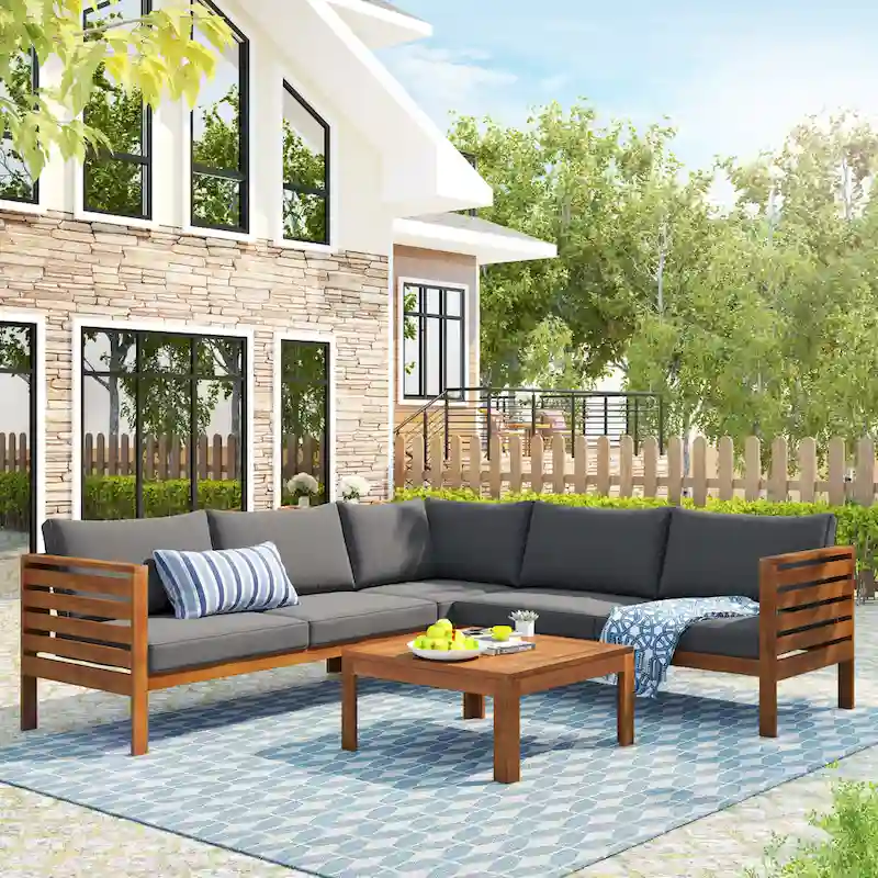 Water-Resistant & UV Protected Outdoor Sofa Set with Cushions