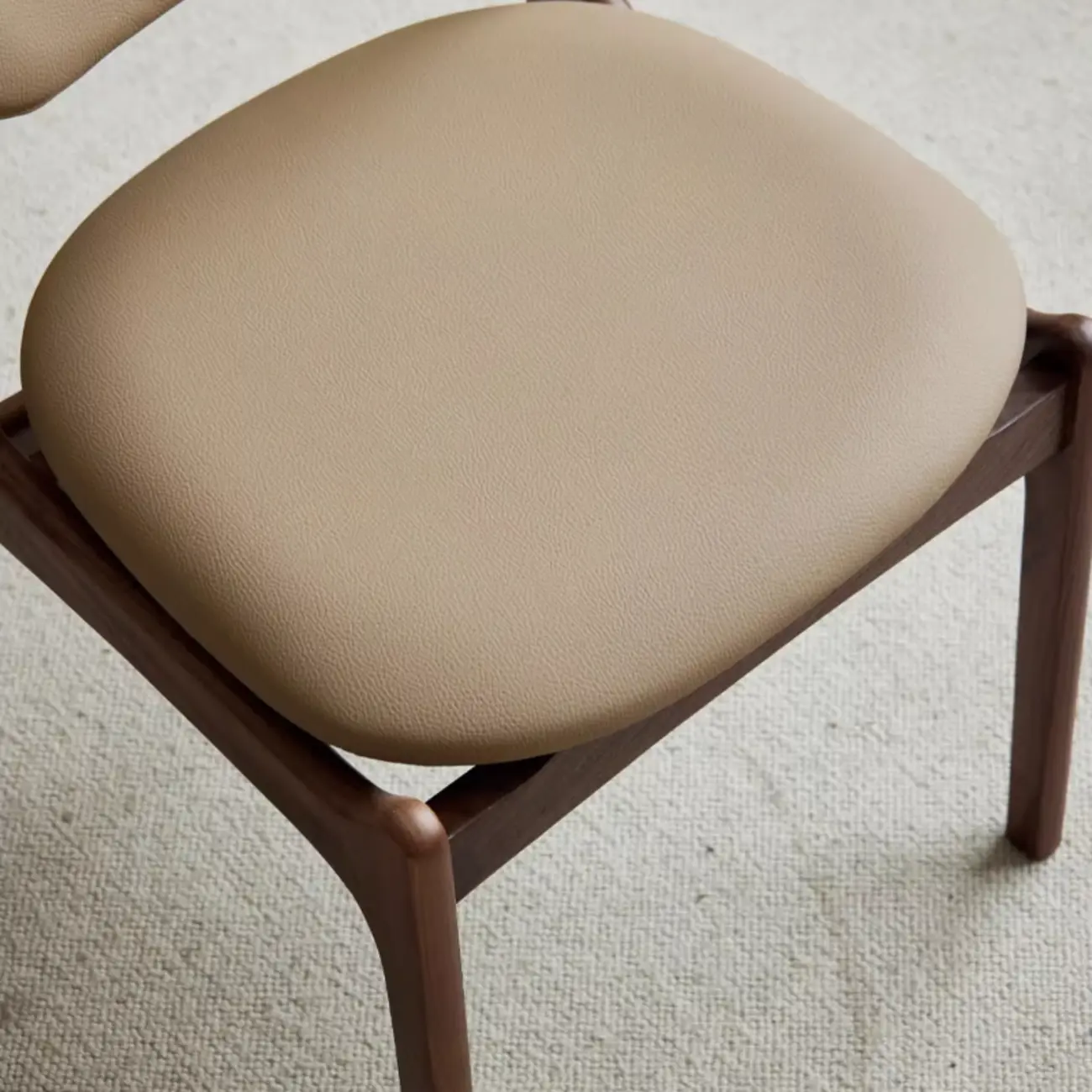 Modern Armless Faux Leather Dining Side Chair