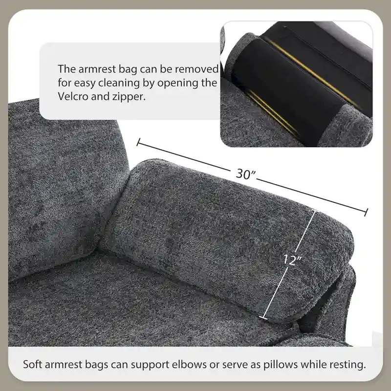 4 Seat Upholstered Free Combination Modular Convertible Sectional Sofa Bed Set, Deep-Seat,Ottoman,Grey