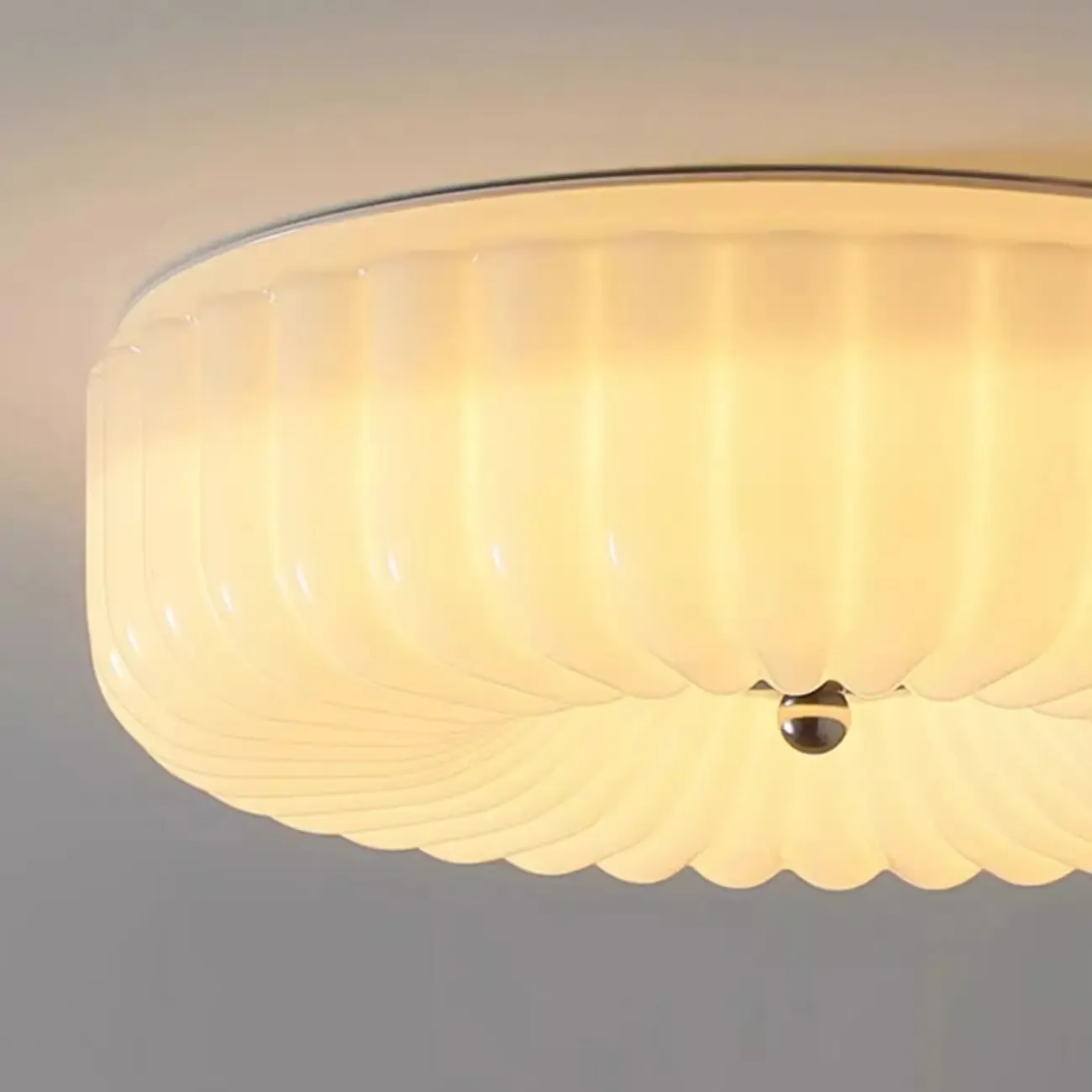 Mid-Century Modern Dimmable Flush Mount LED Ceiling Light