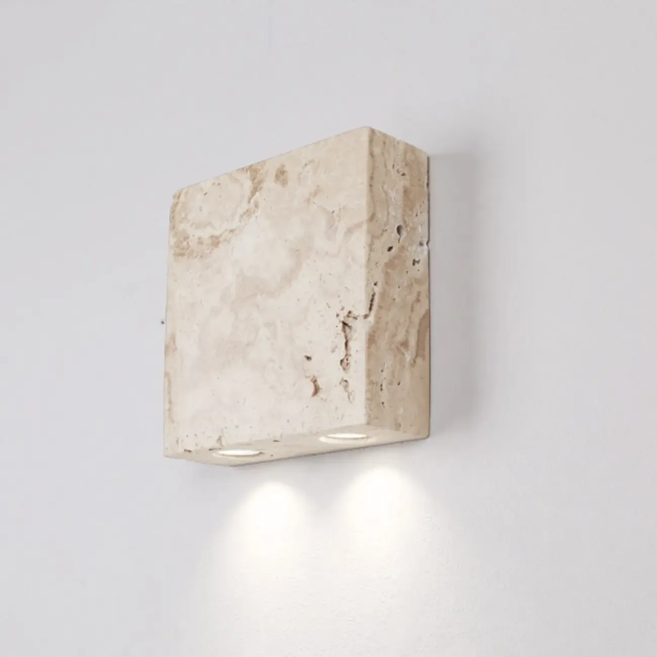 Modern Beige Stone Warm Light Wall Sconce