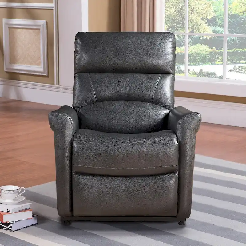Colby Dark Charcoal Grey Reclining Power Lift Chair