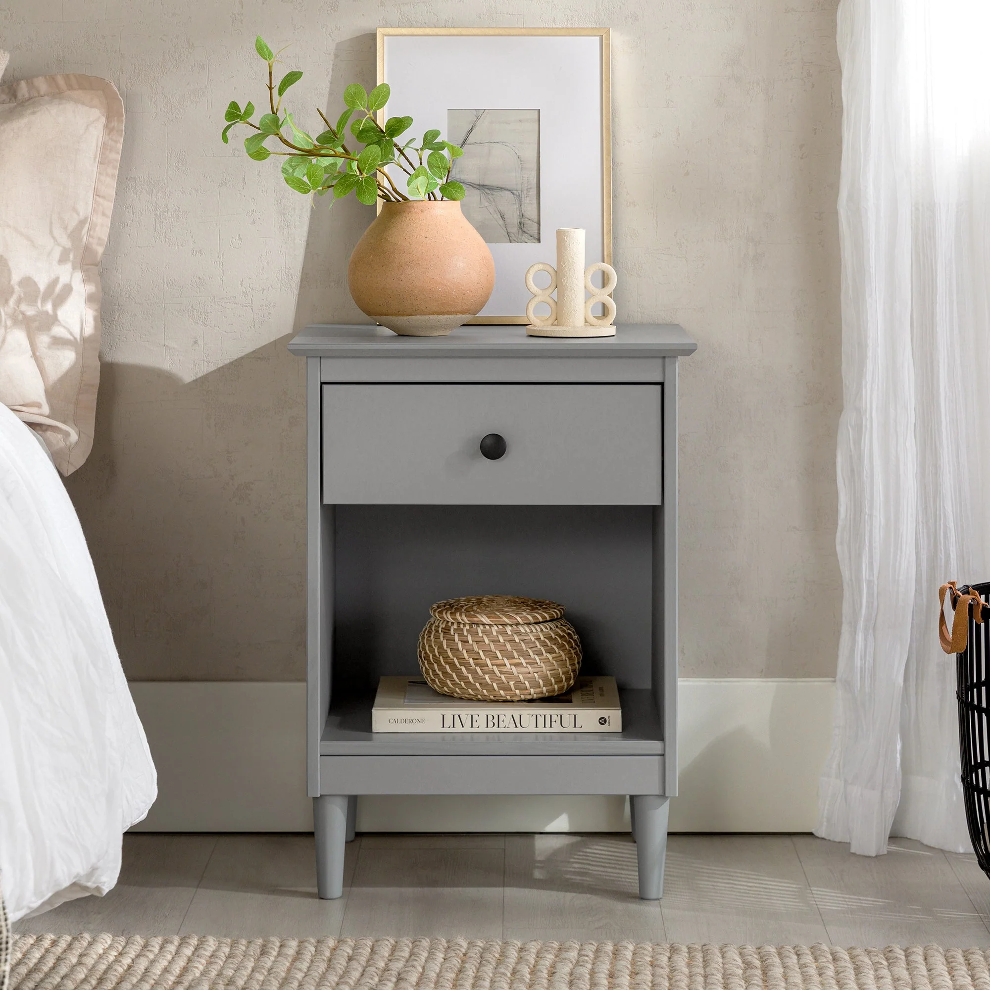Spencer Solid Transitional Wood Nightstand