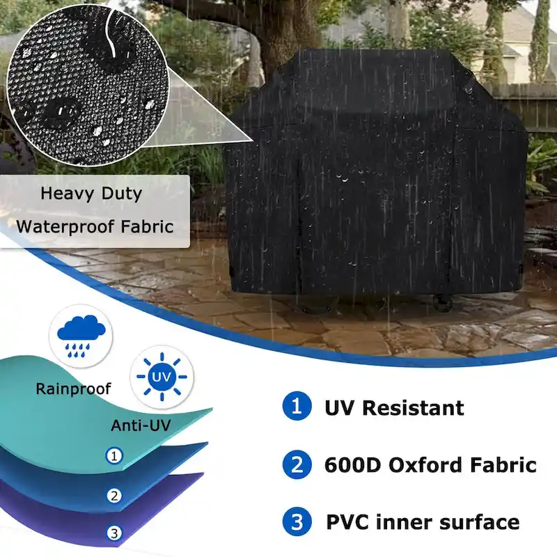 Heavy Duty BBQ Gas Grill Cover Waterproof UV Fade Resistant - 55 x 30 x 47
