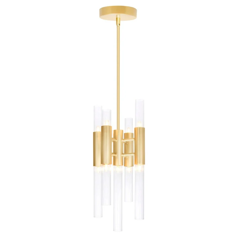 Orgue 9 Light Mini Pendant With Satin Gold Finish - Satin Gold