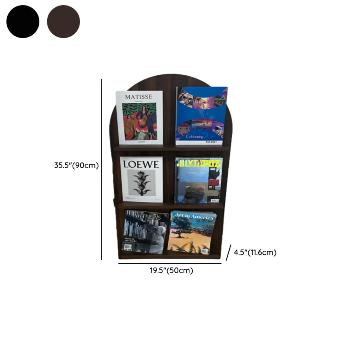 Modern Small Display Vertical Laminate Wood Bookcase