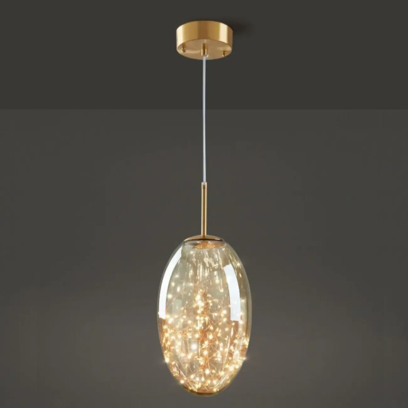 Modern Clear Glass Dining Room Pendant Light