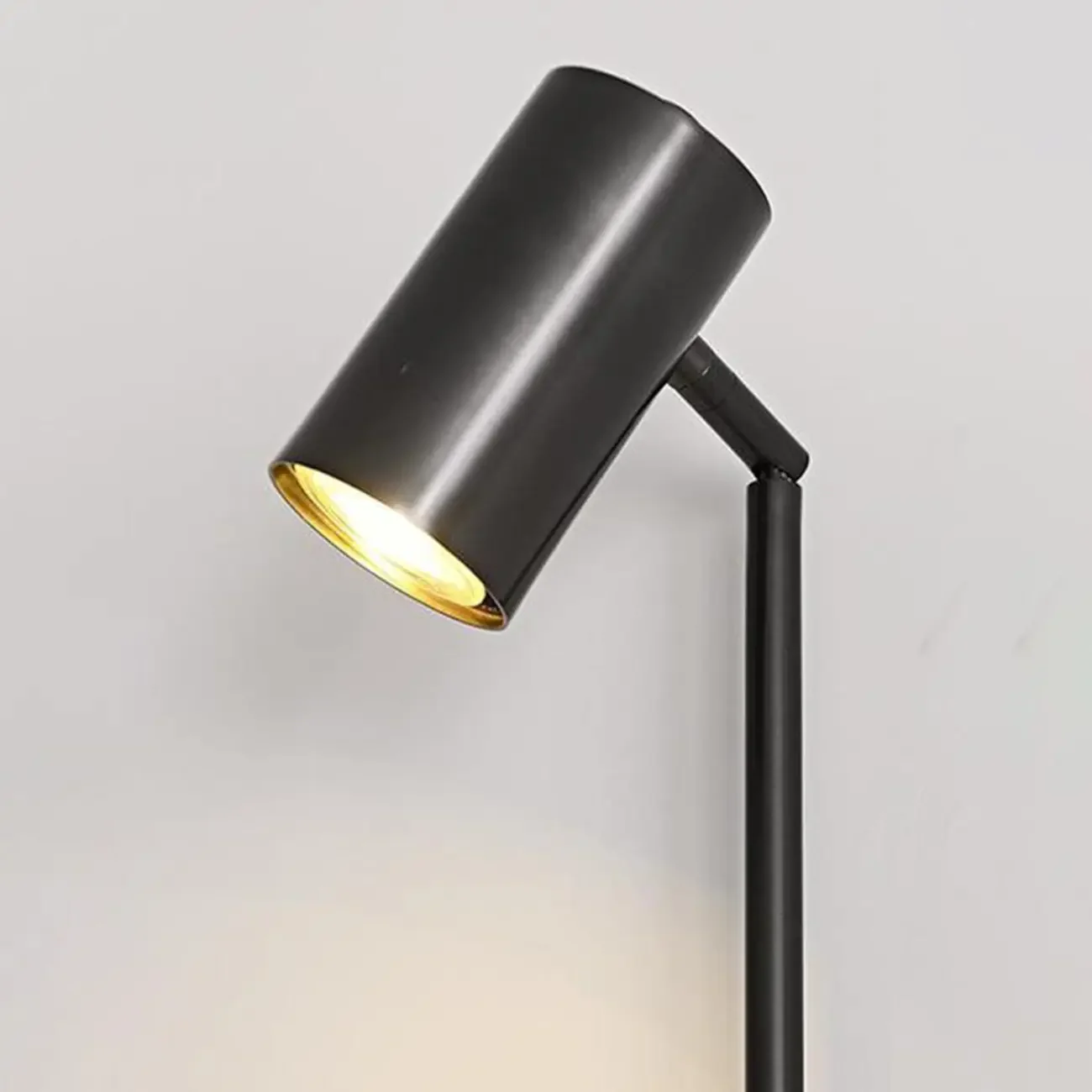 Industrial Black Plug In Wall Sconce with Adjustable Head