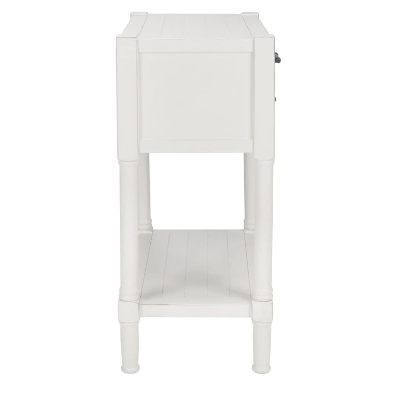 SAFAVIEH Philomene Distressed White 3-Drawer Console Table - 23.5 W x 13 L x 29.5 H - 24Wx13Dx30H